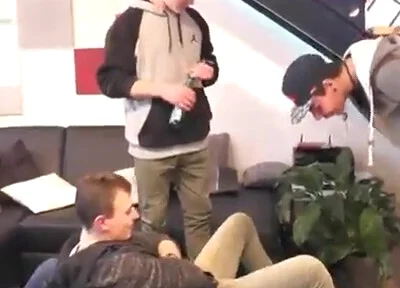 Tasty shoe licking german master