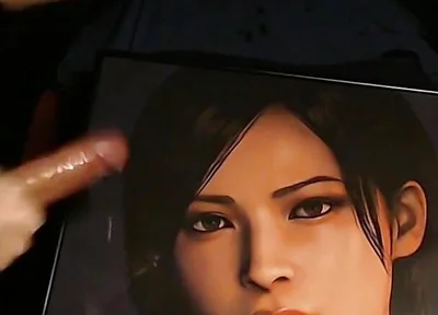Cum Tribute for Ada Wong (game Character From Resident Evil 4 Remake) Huge Load