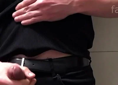 Me Jerking in the Bathroom. Big Cumshot.