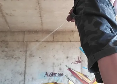 Outdoor Pissing and Showing Thong