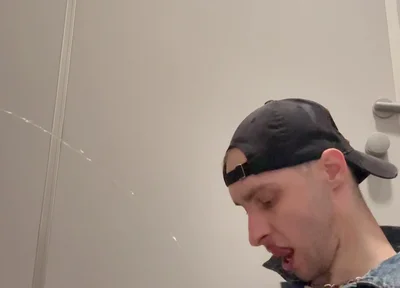 Gay Skinhead Kinkysirius Take a Gold Shower Public Toilet