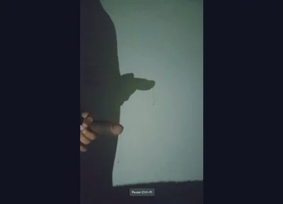 Shadow art in the dark night: the reflection of my private desire of jerking off on the wall.