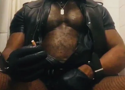 Leather Muscle Verbal Smoke Session