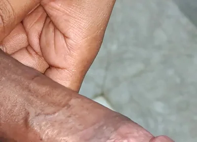 Indian Desi Boy Playing Big Cock in Bathroom