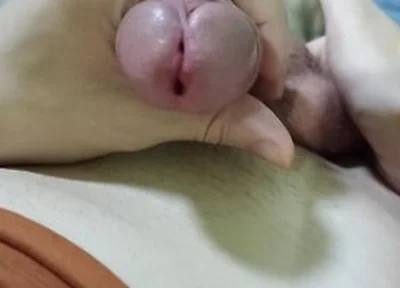 Masturbates And Cums With Cum