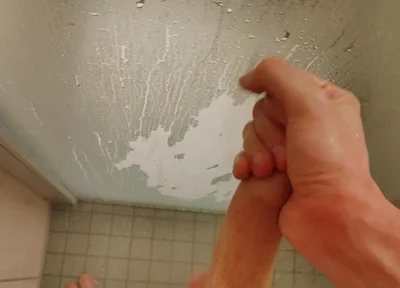 Piss and Cum on the Glass of My Shower
