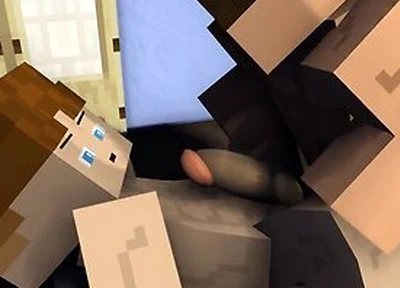 Late Game Night With The Boys - Minecraft Gay Sex Animation