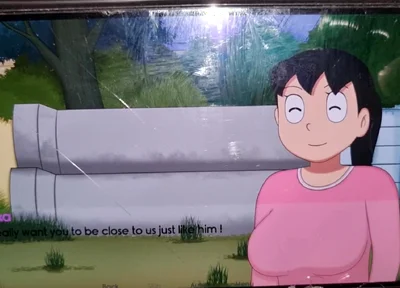 Nobita Rubbed Her Stepmother's Breasts, All the Water From Her While Bathing.