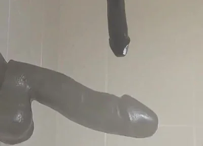 Good Views of Riding Large Black Cock Dildo