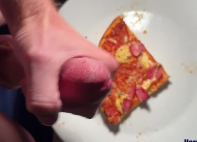 Twink Squirt on His Pizza