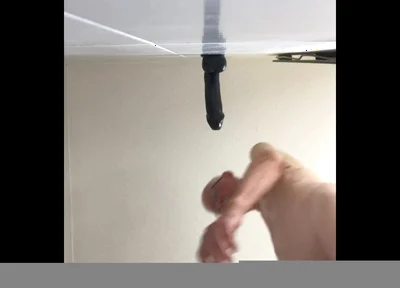 Good Views of Riding Large Black Cock Dildo