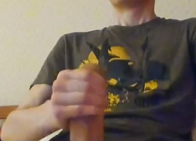 A skinny Guy Shoots a Huge Portion of Sperm and gets a Strong Orgasm