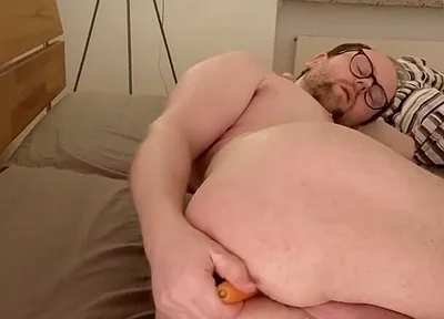 Stretching Ass with Big Cucumber