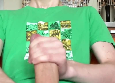 Big Load From a Boy in a Green T-shirt