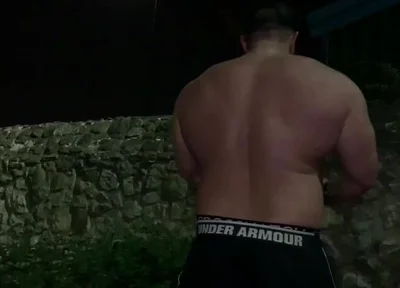 After Gym Flexing in the Carpark