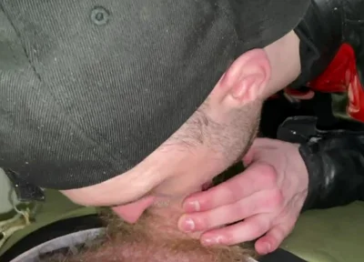 Chav Scally Kinkysirius Sucks by Leather Bear in the Public Restroom at the Railway Station