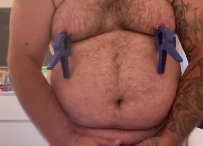 Cock and Ball Bondage Under Clothes