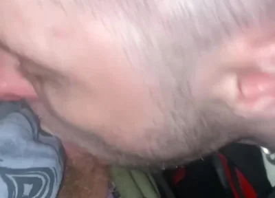 Kinkysirius in Chav Scally Outfit Sucks Hard by Leather Bear in the Public Restroom