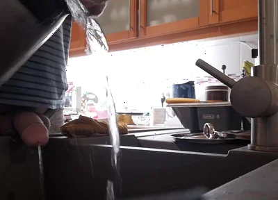 Morning Piss Into the Kitchen Sink