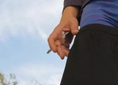 Hot Guy Caught Smoking and Sagging Outside (non-nude)