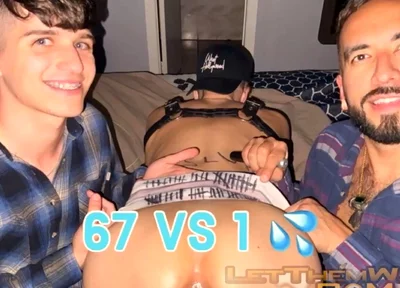 67 Vs 1! - Gang Bang! Pump and Dump Hardcore Gay Anal Sex BBC
