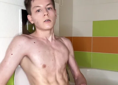 Good Jerking off Sitting on the Toilet