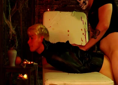 Bdsm Halloween: Galiels Fear Becomes Masters Toy With Master Aaron And Galiel Swan
