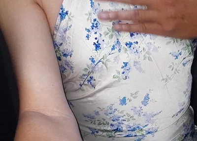 Crossdressing Cum Wearing Satin Halter Neck Dress