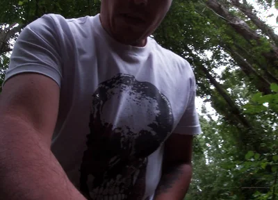 Forest POV: Alone in Underwear Getting Hard Outdoors