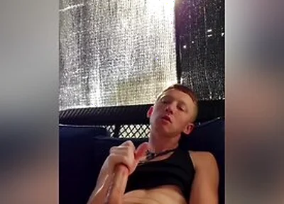 Stroking My Big Cock Outside On The Patio