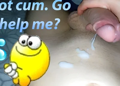 Hot and Passionate Jerking off, a Lot of Sperm. He Finished Sweetly and with Moans