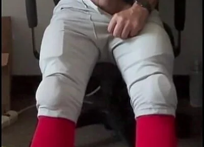 Jockdad87 Jerks and Shoots a Load in His Football Uniform