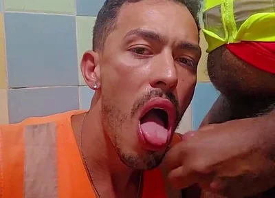 Married Employee Picking up His Colleague in the Bathroom