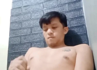 Horny Asian Twink Works His Hard Cock Until He Cums