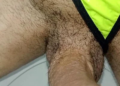 Big Hairy Cock, Masturbates in Public Bathroom I Almost Got Caught,hairy Gay