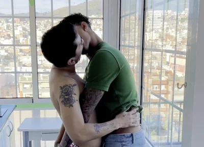 BBC Spreading Twink's Asshole Bareback