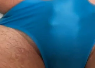 Blue Budgy Smugglers Speedo Cum