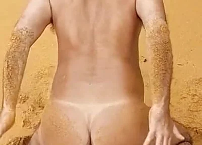 Ladysilva Naked on the Beach Horny with a Cock in Her Ass