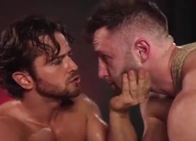 Leather master cock sucking bound boy