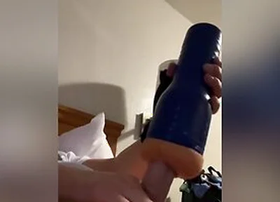 Using My Fleshlight In A Hotel Room Until Cum