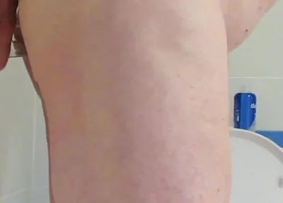 Riding 9 Inch Glass Cock Close up Side View