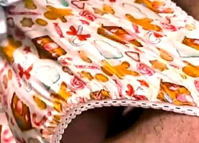 Satin Gingerbread Thong Play