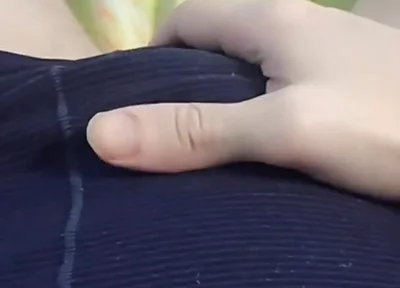 Teasing My Throbbing Bulge - Jerking off Through the Thin Fabric