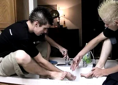 Messy Foot Fun with Straight Boys