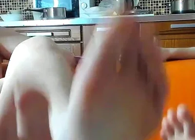 Boys Evgeny and Alex Show Their Feet to the Viewers