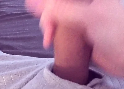 Watching Porn Leads to Noisy Cumshot After Quick Horny Wank