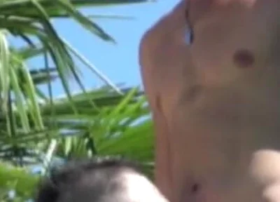 Jimy fucked by Sunny in exhib garden