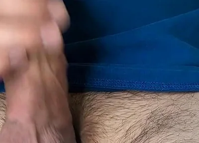 Big Uncut Cock with Full Bouncy Balls Milked